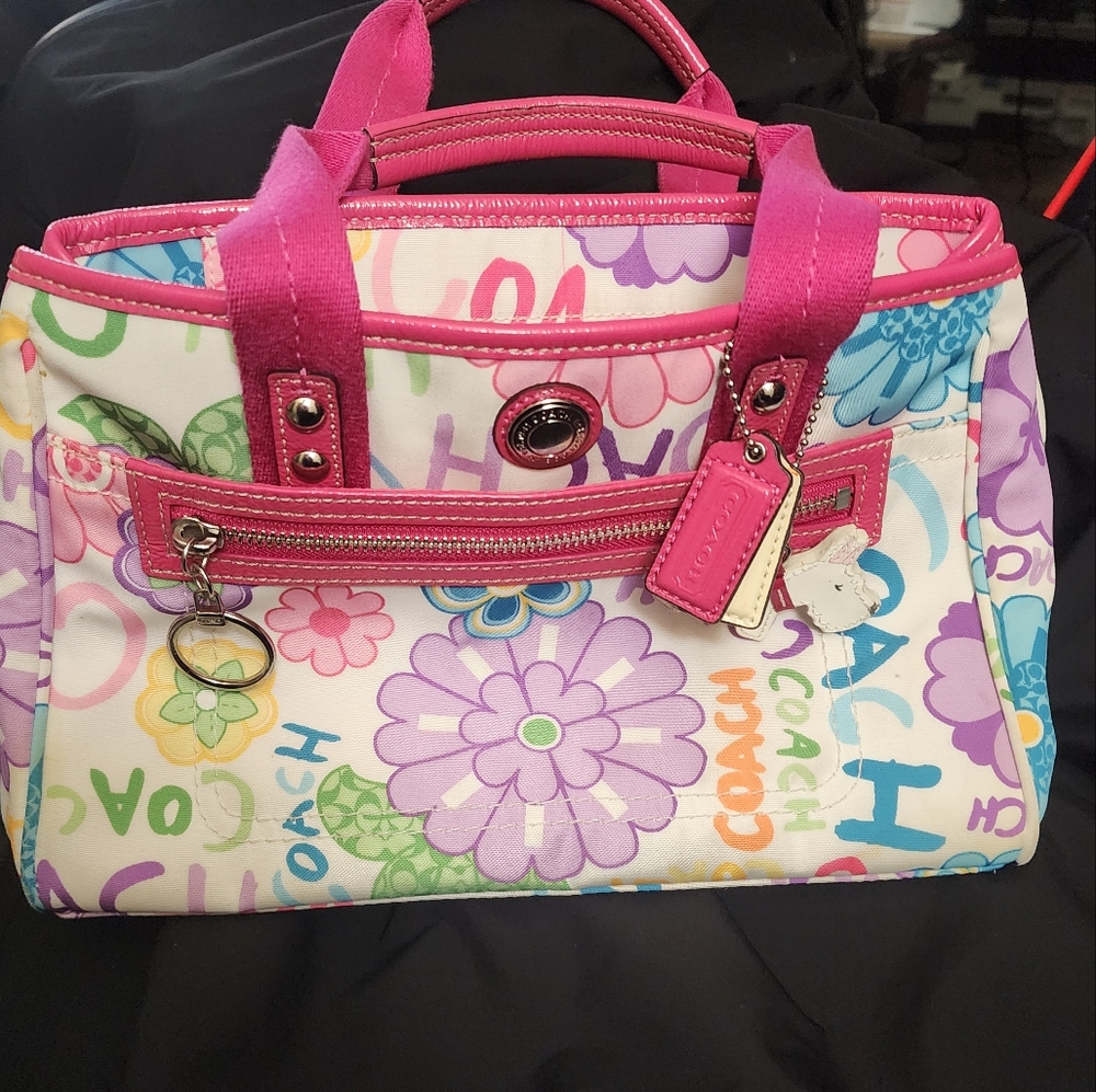 Coach Pink Doodle Tote Bag